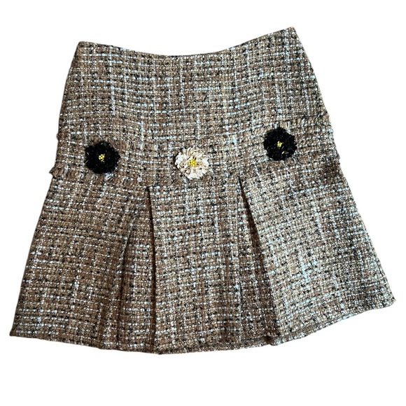Ruth women’s tweed skirt with flowers, size 10 - Picture 1 of 5